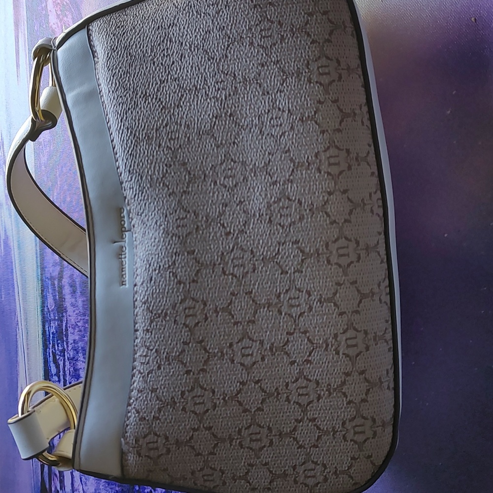 Nanette  Lepore beige and white purse